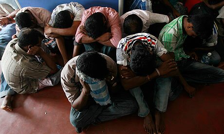 Asylum seekers from Sri Lanka arrested for attempting to sail to Australia illegally by boat